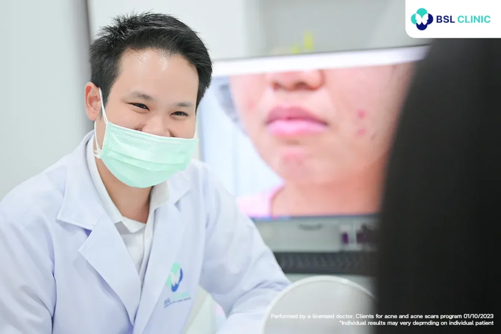 Acne consultation with a doctor at BSL Clinic Bangkok