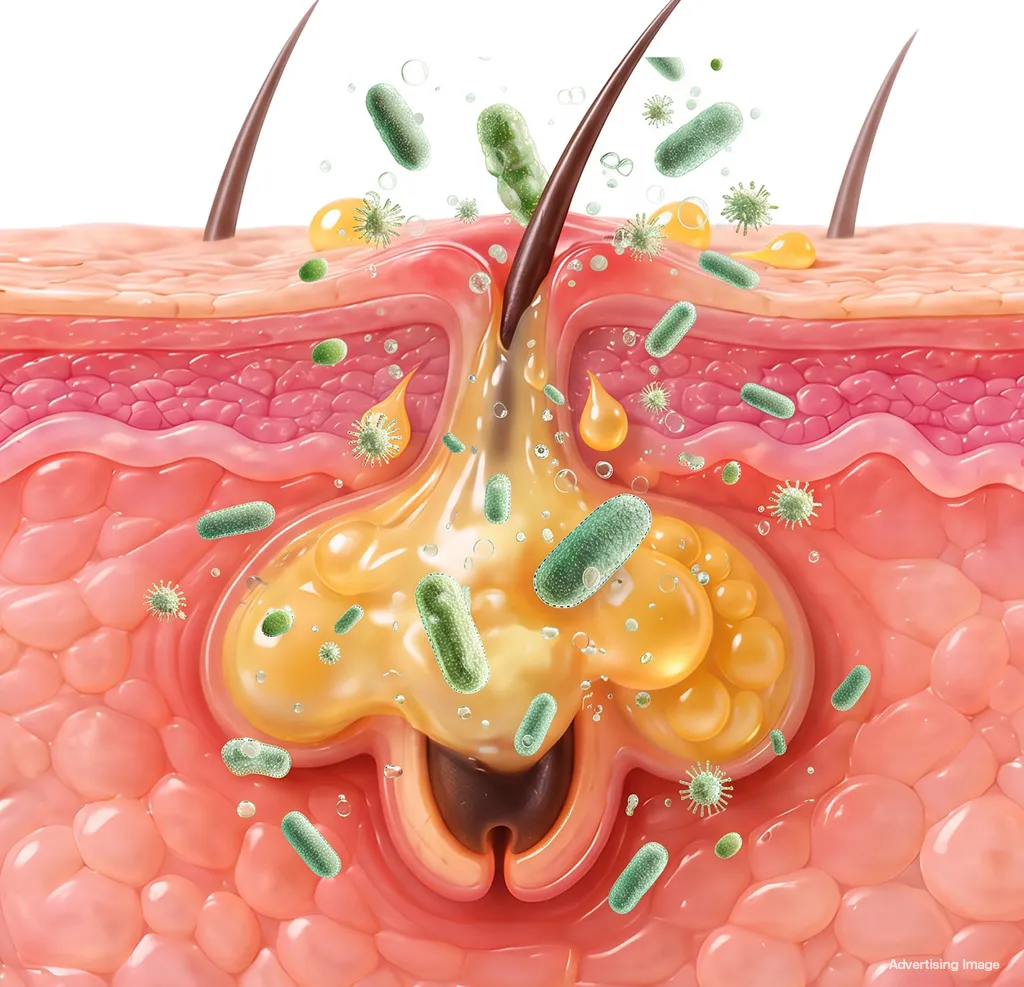 What causes acne: oil, clogged pores, bacteria, inflammation