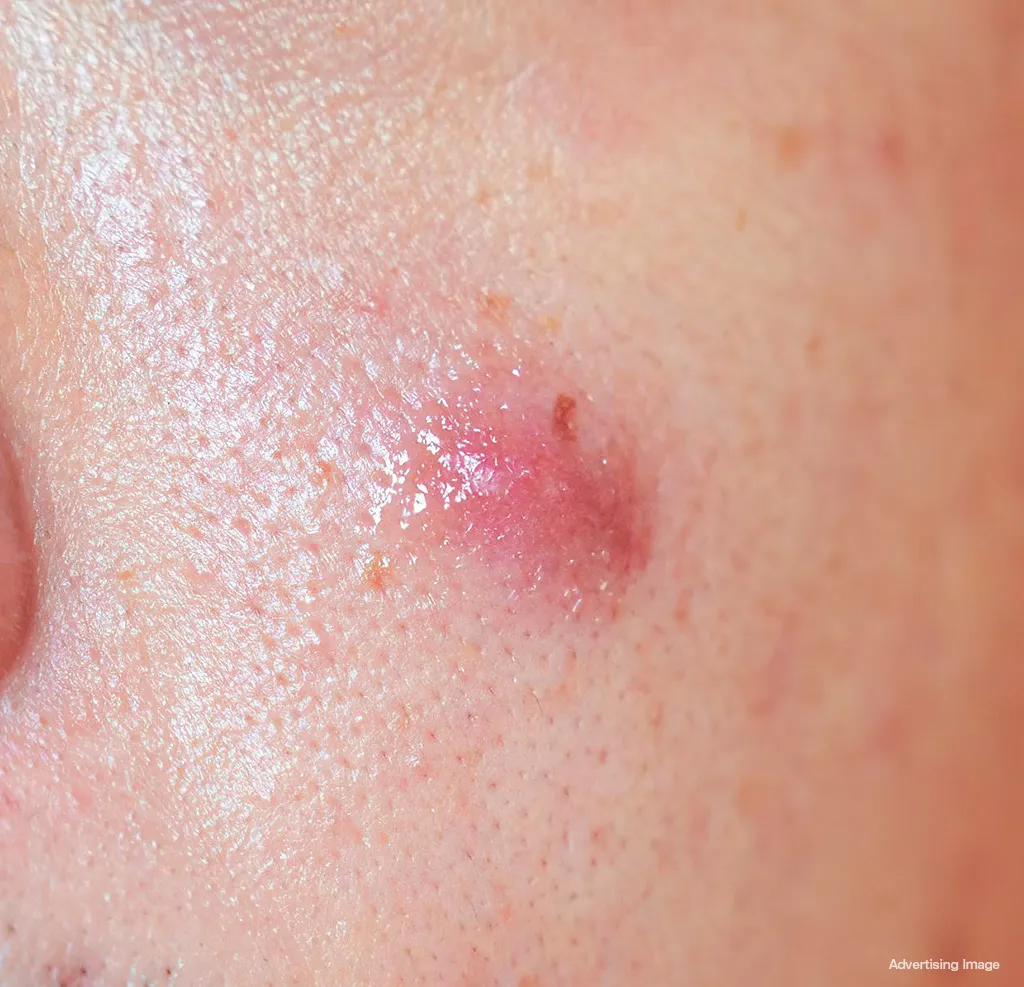 Nodular acne: hard painful lump under skin